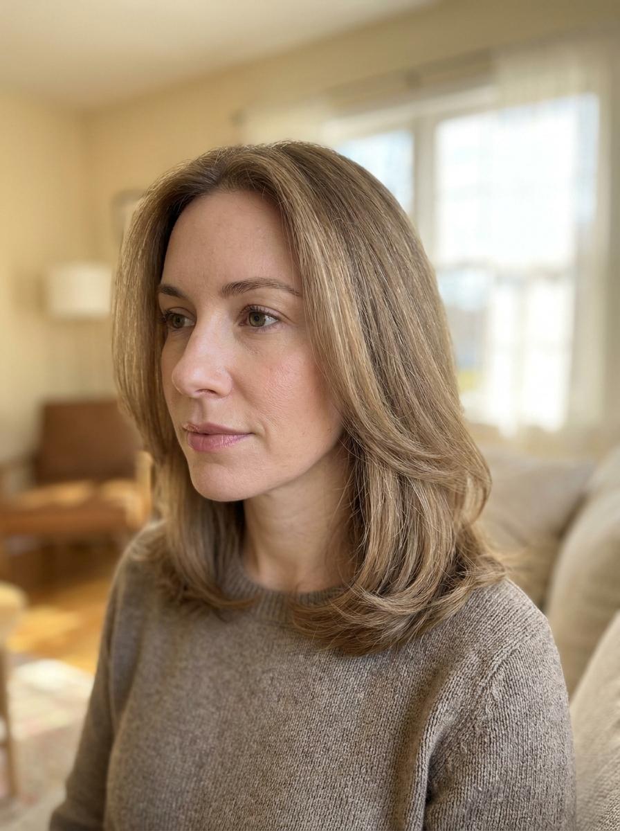 Long Bob mit weichem Blowout - Bob Frisur für feines Haar